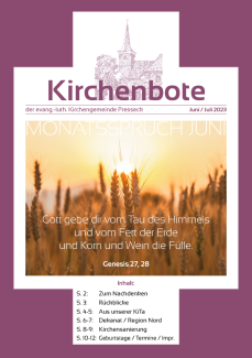 Titelseite des Kirchenboten für Juni Juli 2023