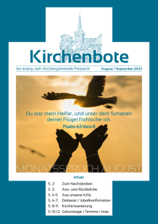 Titelseite Kirchenbote August September 2023